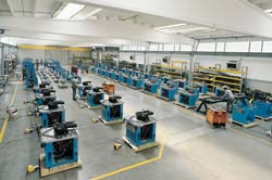 Assembly line fot notching and bending machines