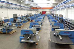 Assembly line for CNC punching presses